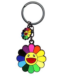 TOOLIN Schlüsselanhänger Smile charms Anhänger für Carkey, Brieftaschenanhänger, Smile Flower Accessoires für Damen Kinder von TOOLIN