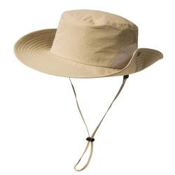 TOP-EX Sommer Sonnenhüte Golf Bucket für Männer mit Großem Kopf Breiter Rand Boonie Safari Wasserdicht Strand UPF50+ Angeln Wandern Beige X-Groß XX-Groß XL XXL von TOP-EX