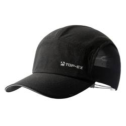 TOPEX XL/XXL Baseball Cap Herren Damen mit Atmungsaktivem Mesh Running Cap Sonnenschutz Sommer Kappe Sonnenhut Basecap Sports Golf Cap 95550-Schwarz M/L von TOP-EX