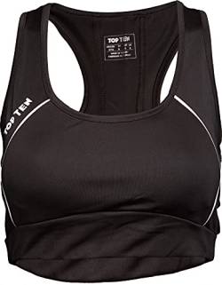 TOP TEN Sports Bra „Black Night“ - schwarz-Weiss, Gr. S von TOP TEN