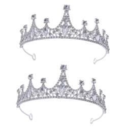 TOPBATHY 2St Tiara Kronen für Kinder Party-Kronen-Stirnbänder Stirnbänder für Männer Haarschmuck Mädchen krönt Stirnbänder Strass-Stirnbänder Hochzeit Kopfbedeckung Gürtel von TOPBATHY