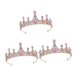 TOPBATHY 3St Tiara Haarschmuck für die Braut Stirnbänder für Kinder Blumenmädchen-Kopfschmuck Haarschmuck für die Hochzeit Kronen-Haarband Kronen für Mädchen Kleidung Juwel von TOPBATHY