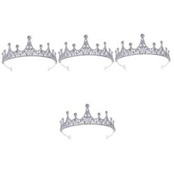 TOPBATHY 4 Stück Tiara Königinkronen für Frauen Cosplay-Zubehör Strass-Stirnband Geschenk Kinderkrone kleines Kronen-Stirnband Barock- Haarschmuck Reis Papier Kopfbedeckung von TOPBATHY