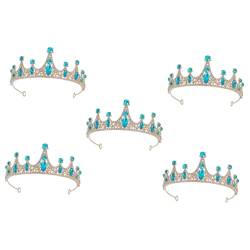 TOPBATHY 5St Tiara Geschenk für Mädchen Party-Stirnband Haarschmuck goldene Haaraccessoires Quinceanera-Geschenke Stirnband für Mädchen glänzende Kronen-Stirnbänder Göttin von TOPBATHY