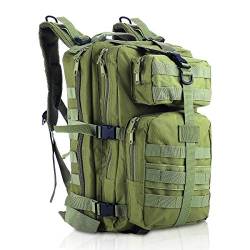 Militär Rucksack, Große Kapazität Outdoor Multifunktions Werkzeug Rucksack Taktischer Reiserucksack für Männer Outdoor Wandern Camping Trekking Angeln Jagd, armee-grün, XL von TOPCHANCES