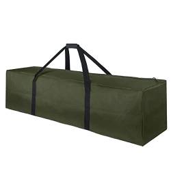 TOPDesign 3er-Pack 117,8 cm extra große Reißverschlusstasche für Reisen, Camping, Sportgeräte, Aufbewahrung, wasserdichte faltbare Gepäcktasche mit gepolsterten Griffen (grün) von TOPDesign