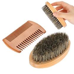 Bartkamm, Gesichtsbartbürste, komfortable Bartreinigung für die Bartrasur, Reinigungspflegeset von TOPINCN