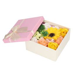 Simulation Blumenbad Seife Frauen Exquisite Blumenseife Geschenkbox für Geburtstag Valentinstag Weihnachten (Gelb) von TOPINCN