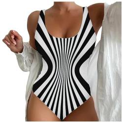 TOPJIAO Badeanzug Damen Bauchweg Badeanzug Damen Große Größe Badeanzug Damen Push Up Badeanzug Badeanzüge für Damen high Waist Badeanzug Damen bauchweg Badeanzug Einteilige Bademode Swimsuit von TOPJIAO