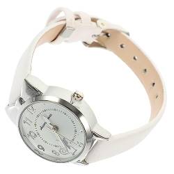 TOPPERFUN Kinderuhr Mädchen 11-15 Jahre alt Uhren Lernenzeit Uhr Damen Digital Uhr Armbanduhr Damenuhr Wasserdicht Kinderuhr Bewegung Quarz Casual Cute Cat Student, weiß - white (white), 21.5X2.5CM von TOPPERFUN