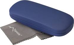 TOPSIDE Hardcase Brillenetui Blau Softtouch - inklusive Microfasertuch von TOPSIDE