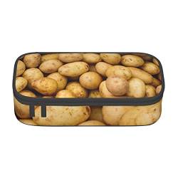 TOPUNY Garden Potatoes Printing Large Capacity Pencil Case, Pencil Pouch, Portable Stationery Bag, Multifunctional Organizer von TOPUNY