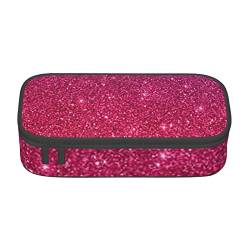 TOPUNY Gradient Sequin Sparkle Printing Large Capacity Pencil Case, Pencil Pouch, Portable Stationery Bag, Multifunctional Organizer von TOPUNY