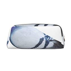 TOPUNY Pigeon printing Pencil Case with Zipper Leather Pencil Holder Portable Stationery Bag von TOPUNY