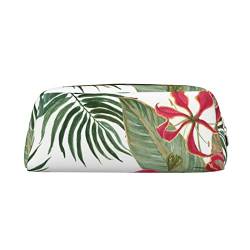 TOPUNY summer hawaiian printing Pencil Case with Zipper Leather Pencil Holder Portable Stationery Bag von TOPUNY