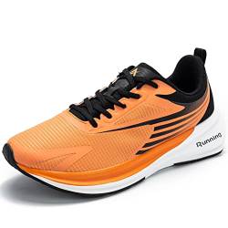 TORISKY Herren Laufschuhe Outdoor straßenlaufschuhe Running Leichtgewichts Sneaker Fitness Freizeit Schuhe(TA3-Orange47EU) von TORISKY