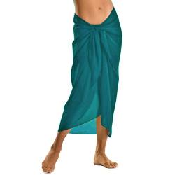 TOSKATOK® Frauen Mädchen Sexy stilvoller Strand Wickelrock Sarong Pareo in Unifarben von TOSKATOK