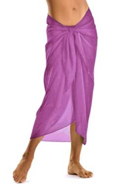 TOSKATOK® Frauen Mädchen Sexy stilvoller Strand Wickelrock Sarong Pareo in Unifarben von TOSKATOK