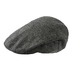 TOSKATOK® Jungen Mädchen Kinder Tweed Flat Cap Schirmmütze-Grey-Herr von TOSKATOK
