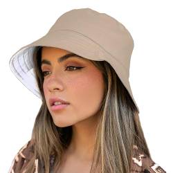 TOSKATOK® Ladies Womens Reversible Cotton Bucket Sun HAT - 2 Hats IN 1-3 von TOSKATOK