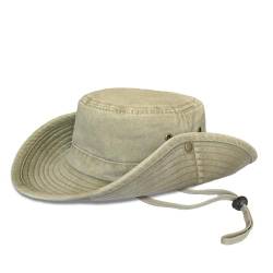 TOSKATOK UPF 50+ Unisex Safari Outback australischer Buschhut mit breiter Krempe, abnehmbarem Kinnriemen, seitlichen Druckkn�pfen und Bel�ftungsschlitzen, aus Baumwolle von TOSKATOK