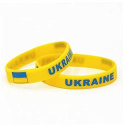 TOSSPER Ukraine Silikon Armband, 2 Stück Ukrainische Souvenirarmband Armreifen Für Patriotische Fußballwettbewerb Männer Frauen Geschenke von TOSSPER