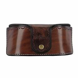 Tourbn TOURBON Unisex Deluxe Sonnenbrillen-Etui aus Leder tragbare Lesebrillen-Etui von TOURBON