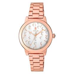Armbanduhr Tous aus Stahl, rosa, verziertes Zifferblatt 100350640 von TOUS
