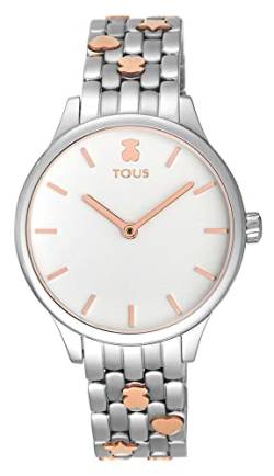 Armbanduhr Tous aus Stahl, zweifarbig, weißes Zifferblatt 100350655 von TOUS