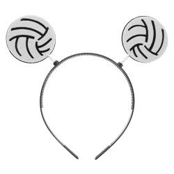 TOVINANNA 3 Stück Volleyball-Ball-Stirnbänder Fußball-Stirnband Sport-Stirnbänder Kopfbopper-Haarbänder Aufmunterungs-Stirnband von TOVINANNA