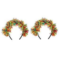 TOVINANNA 4 Stück Bobo-Ball-Stirnband haar zubehör haarschmuck Haarband Stirnbänder für Damen Party-Stirnbänder Partyzubehör für das neue Jahr Europäisch und amerikanisch metallische Linie von TOVINANNA