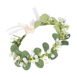 TOVINANNA Blumenstirnband Hochzeit Kopfschmuck Blumenkrone Blumenkrone Girlande Kopfschmuck Braut Haarschmuck Blumenstirnband Braut Blumenhaarband Blumenhaarband Blumenhaarkrone von TOVINANNA