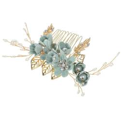 TOVINANNA Hochzeits-Haarkamm Exquisite Haar-Seitenkämme Braut-Kopfschmuck Edler Blumen-Hochzeits-Haarschmuck Damen- Und Mädchen-Strass-Elegante Braut-Seitenkämme Für Hochzeitsfeier von TOVINANNA