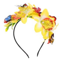 TOVINANNA Phalaenopsis Stirnband Haargummi Haarschmuck Für Den Abschlussball Tiara Haarband Dekorieren Sie Stirnbänder Stirnbänder Dekoratives Stirnband Stoff Europäische Mode von TOVINANNA