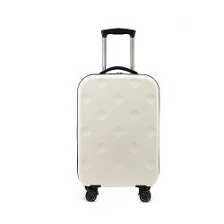 Handgepäck Koffer Klappbarer Trolley-Koffer, Loch, Universal-Rad-Trolley, tragbarer Aufbewahrungskoffer, Boarding-Koffer, modisches, einfaches Gepäck Multifunktionaler Koffer ( Color : White , Size : von TOWINE