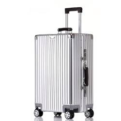 Handgepäck Koffer Koffer aus Aluminium-Magnesium-Legierung, Boarding-Trolley, Passwort-Box, Aluminiumrahmen, Gepäck, einfacher tragbarer Reisekoffer Multifunktionaler Koffer ( Color : E , Size : 26in von TOWINE