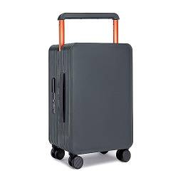 TOWINE Handgepäck Koffer Breiter Trolley-Gepäck-Boarding-Koffer, Kleiner Koffer, universelles Rad, Passwort-Box, einfache Mode, großes Gepäck Multifunktionaler Koffer (Color : Gray, Size : 20inch) von TOWINE