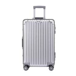 TOWINE Handgepäck Koffer Ganzaluminium-Magnesiumlegierungs-Trolleykoffer, Aluminiumlegierungs-Koffer, Metallkoffer, tragbarer Koffer, Reisekoffer Multifunktionaler Koffer (Color : I, Size : 30inch) von TOWINE