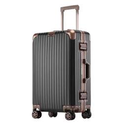 TOWINE Handgepäck Koffer Koffer aus Aluminium-Magnesium-Legierung, Universalrad, Aluminiumrahmen, Trolley, Passwortbox, Koffer, tragbarer Koffer Multifunktionaler Koffer (Color : J, Size : 28in) von TOWINE