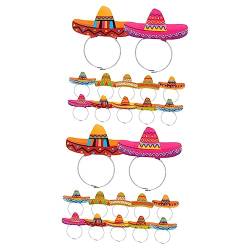 TOYANDONA 2 Sätze à 12 Stk Stirnband Aus Papier Haarbänder Für Damenhaar Haargummis Für Damenhaar Fiesta Party Stirnband Ornament-stirnband Papier Sombrero Hüte Fräulein Schmücken Sortiert von TOYANDONA