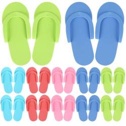 TOYANDONA 24 Paare Pediküre-sandalen Pediküre-hausschuhe Einwegschuhe Salon-slipper Einweg Slipper Gästehausschuhe Schaumstoffpantoffeln Pediküre Flip-flops Badepantoffeln Mann Spa Route Eva von TOYANDONA