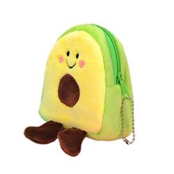 TOYANDONA 2st Avocado Geldbörse Cartoon-Avocado-Handtasche Avocado-münzbeutel Lippenstift Geldbörse Münzbeutel Für Obst Lustige Geldbörse Kabel Plüsch Kleidersack Datenleitung Stoff Reisen von TOYANDONA