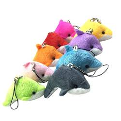 TOYANDONA 3 Stücke Kleine Plüsch Delphin Anhänger Kinder Plüschtier Schlüsselanhänger Tier Taschenanhänger Stofftier Auto Mädchen Jungen Geldbörse Kuscheltier Geburtstag Geschenke von TOYANDONA