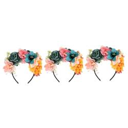 TOYANDONA 3St Stirnband aus künstlichen Blumen haarschmuck Hochzeit künstliche schmücken Kopfbedeckung reisen Haarring Stoff von TOYANDONA