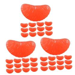 TOYANDONA 90 Stk Grapefruit-Segment haar zubehör haarschmuck Handyhülle Haarnadeln Charme Haarspange selber machen Reize Miniatur Dekorationen Bastelmaterial schmücken Kunsthandwerk PVC rot von TOYANDONA