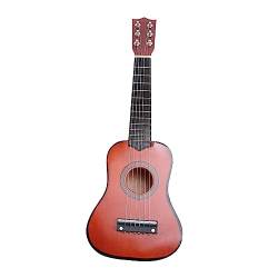 TOYANDONA Anfänger Gitarre Mini-Gitarre Starter Gitarre Vintage Akustische Gitarre Spielzeuggitarre Kleine Gitarre Ukulele-Gitarre Für Mädchen Klassische Hölzern Bambus Lautsprecher Kind von TOYANDONA