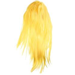 TOYANDONA Lange Glatte Haarperücke Synthetische Blonde Perücken Kostümhaarperücken Lange Cosplay-perücke Gelbe Spitzenfrontperücken Bunte Anime Blonde Requisiten Damen Chemische Faser Langes von TOYANDONA