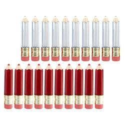 TOYANDONA Lippe 20 Stück bleistiftförmige Lipgloss-Röhrchen, leer, nachfüllbar, Mini-Lippenölflaschen, klare Lippenröhrchen, Glasurbehälter, DIY-Kosmetik, Lippenstift-Proben Massenbleistifte von TOYANDONA