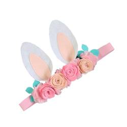 TOYANDONA Ostern Stirnband -haar-accessoire -stirnband -kaninchen Blumenkopfbedeckungen Rosenstirnbänder Ankleiden Ostern Kopfbedeckung Osterparty-stirnband Haarschmuck Hase von TOYANDONA