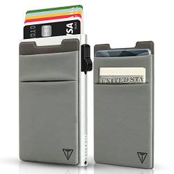 TOYFID Minimalistische Brieftasche-RFID-Schutz-Kartenhalter-Pop up Geldbörse-Schlankes Kreditkartenetui mit Münzfach von TOYFID